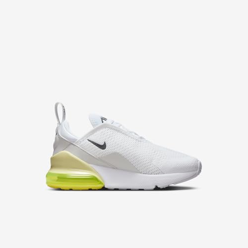 Nike Air Max 270 Little Kids' Shoes (AO2372-123, White/Limelight/Vast Grey/Anthracite)3