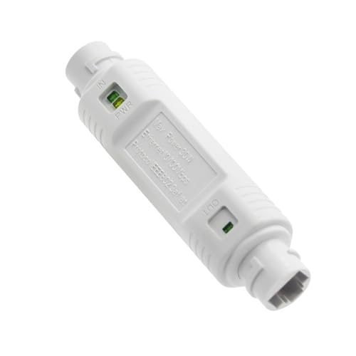 Extender - Repetidor de señal Ethernet exterior impermeable 48V 10/100Mbps, Booster de red de alta velocidad, conectividad de enchufe y lectura | Amplificador de señal confiable para