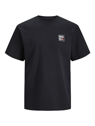 JACK & JONES T- Shirt Rddaaron S/S Crew Neck Noos Polo, Black, S Homme JACK & JONES T- Shirt Rddaaron S/S Crew Neck Noos Polo, Black, S Homme