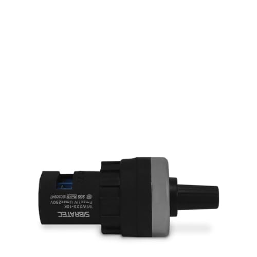 Potenciômetro Linear tipo B W1W22SSM | Ø22mm com Knob Preto 1 Volta 10KΩ