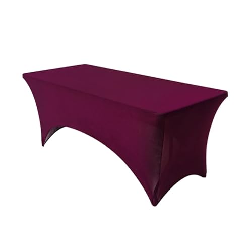 Nappe extensible élasthanne noire housse de table rectangulaire stretch 1,2m pour banquet