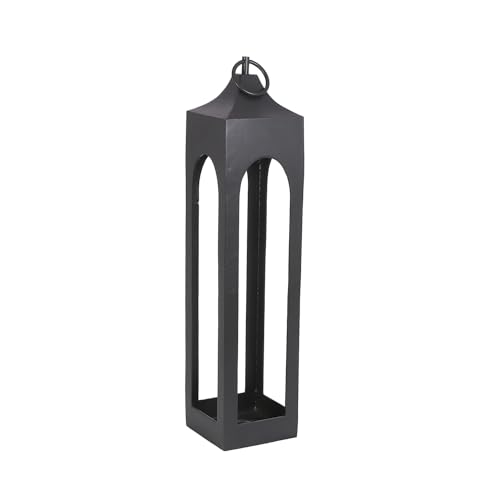 CG Hunter Large Black Rustic Metal Decorative Lantern - Candle