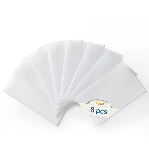 KING MOUNTAIN Self Adhesive Fabric Repair Patch, 5×8 Inches 8 Pcs, Quick Down Jacket Repair Patch, Waterproof Outdoor Gear Patch Kit for Tent,Backpacks,Umbrella, Gloves, Sleeping Bag (Clear)