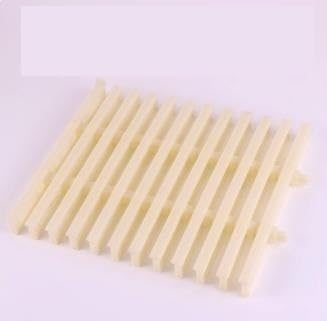 Grille de trop-plein épissée 25 cm beige pour caniveau d'égout et douche