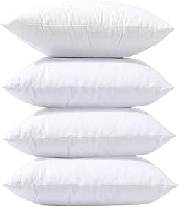 Amals choice Cushion Inserts 45cm x 45cm Pack of 4 Cushion Inner Pads 18 x 18 Cushion Insert For Sofa Hollow Fibre Cushion Pad