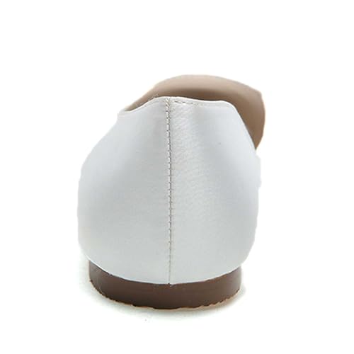 Women's Pointy Toe Satin Flat Shoes Comfortable Closed Toe Work,Slip On Ballet Flat Comfortable Dress Shoes Walking2