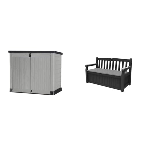 Keter range poubelle extérieur gris anthracite 1200 litres