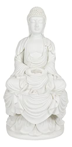 Ebros Eastern Enlightenment Meditating Buddha Amitabha Statue 7.25" Tall For Home Altar Zen Decoration Housewarming Decor #TOP3