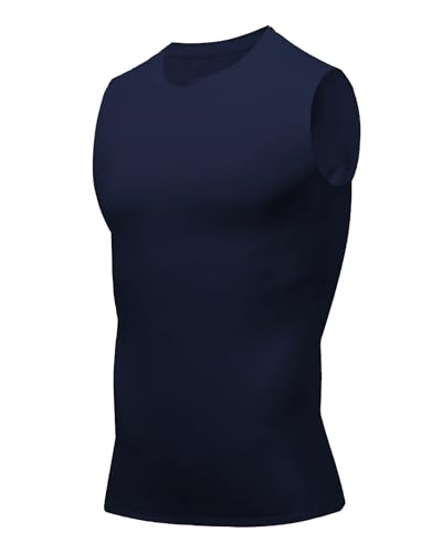 Image of Compression Shirt Men Slimming Body Shaper Vest Crewneck Workout Tank Top