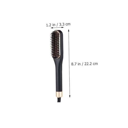 Peine alisador eléctrico para cabello y barba dorado miniatura 2
