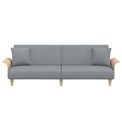 Sofá cama de 3 plazas gris claro para transformar tu salón en habitación de invitados 5