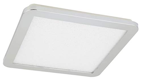 Plafonnier WOFI Donna plastique chromé 16,5 W pour remplacer un éclairage faiblard