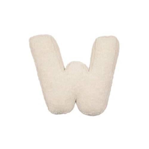 Goufride Almohada con Letras, Almohada con Letras Inglesas, Cojín con Letras del Alfabeto, Almohada con Letras Inglesas W