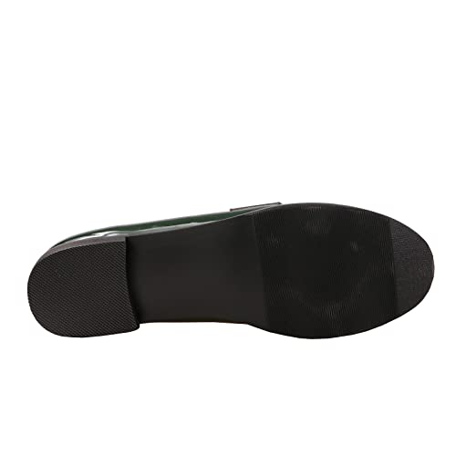 Image of LEMUTISME Women Tassel Bow Penny Loafers Slip On Low Flat Heel Dress Shoes