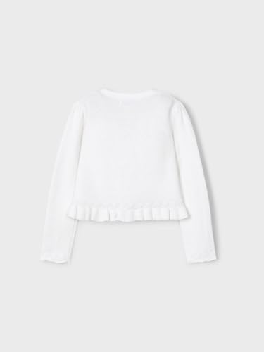 Mayoral Braid Knit Cardigan for Girls White2