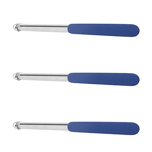 Image of Othmro 3Pcs Hollow Telescopic Teachers Pointer, Teaching Pointer Stick for Classroom, Metal Hand Retractable Pointer Extended Length 47.2 inch, Handheld Presenter Whiteboard Pointer (Blue)