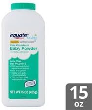 Pure Cornstarch Baby Powder Aloe and Vitamin E (Pack of 1-15oz)