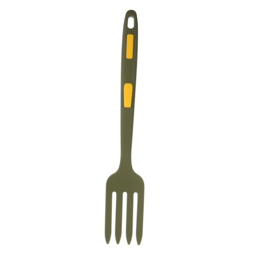 Garneck Forchetta Silicone Multiuso Sicura Odore Forchettone Cucina Portatile Con Manico Ergonomico Utensile Domestico Per Insalate e Pasti Quotidiani