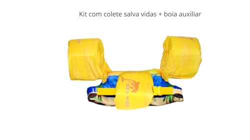 SEA KIDS, BOIA COLETE SALVA-VIDAS COM BOIA AUXILIAR PRAIA