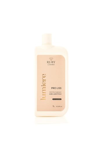 Pro Liss Soin Anti-Frizz Lumière, Traitement Lissant Professionnel, Sans Formol, Avec Huiles d'Argan et Olive, Acide Hyaluronique, Pour Cheveux Indisciplinés (1L)