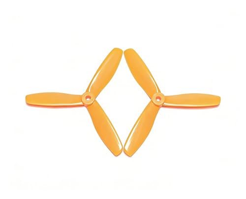 Hélice à trois pales Bullnose 5045 orange pour drone UAV 250 FPV (12 paires)