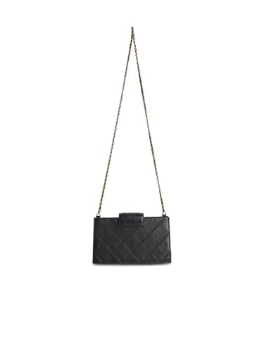 Tory Burch Women's Black Leather Mini Fleming Soft Chain Wallet2