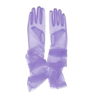 Hoseirty Lange Damen-Handschuhe aus Tüll, für Hochzeit, Party, Braut, 69,8 cm, Ellenbogenlänge, Vintage, durchscheinend, für Teeparty, Abend, Abschlussball, Opernparty, lavendel, Elbow Length