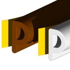 seal n save P SECTION EPDM RUBBER STRIP DRAUGHT EXCLUDER BROWN