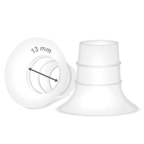 Maymom Flange Inserts 13 mm for Medela Spectra 24 mm Shields/Flanges Momcozy/Willow Wearable Cup. Compatible with Medela Freestyle Harmony to Reduce 24mm Nipple Tunnel Down to 13 mm; 2pc/Each