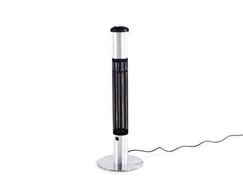 Beliani Modern Outdoor Garden Electric Heather Freestanding Aluminium Vezuvio Tall