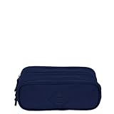 Estojo 3 Compartimentos Crinkle Azul