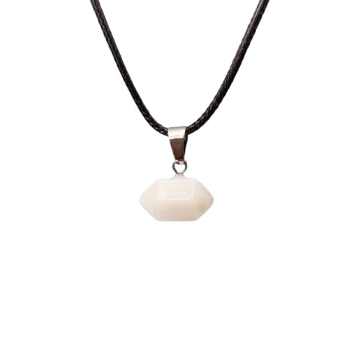 Image of THE MEN THING OPALITE - Natural Crystal Pendant with 19inch Leather Rope Chain for Men & Boys