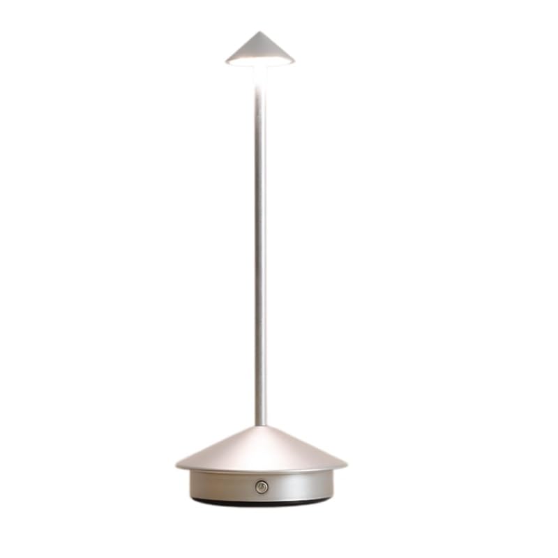 Wlerla LED Modern Simple Aluminum Creative Mushroom Night Light, Restaurant Table Lamp & Bedside Atmosphere Lamp(Siler)