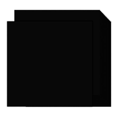 100 Pack Black Cardstock 12x12 - Goefun 80lb Card Stock Paper, Black Core 12x12 Cardstock for Halloween, Cricut, Crafting, Photo Albums, Card Making, Scrapbook,