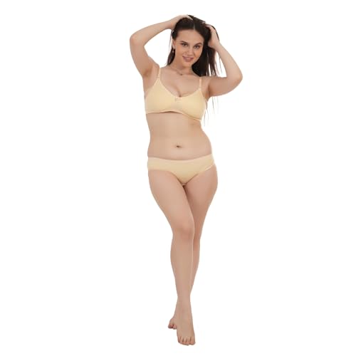Image of Unitrust Premium Lingerie Set with Full Coverage Non-Padded Bra and Hipster Panty Set