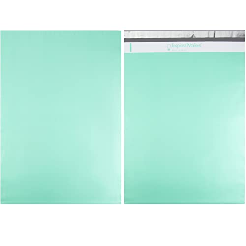 Image of Inspired Mailers - Poly Mailers 14.5 x 19-100 Pack - Mint Green - Plastic Shipping Bags - Large Mailing Envelopes - Poly Bags for Shipping - Packing Envelopes