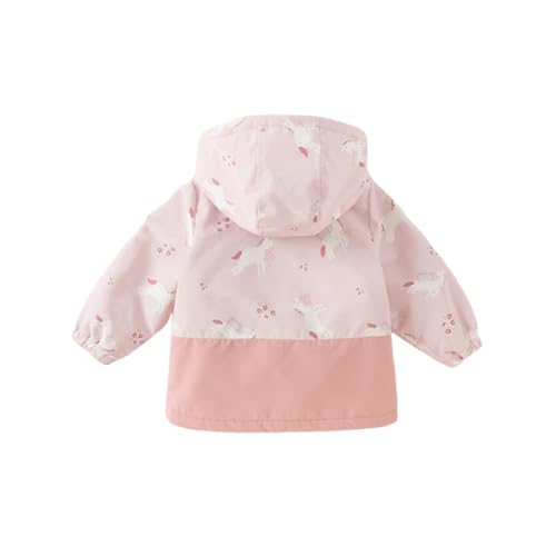 DAVE&BELLA Toddler Girls Boys Windbreaker Jackets, Hooded Kids Outerwear Jacket with Detachable Fleece Lining Baby Dust Coat4