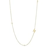 Nuevo 2025 Plata de Ley 925 Letra de oro colgante liso gargantilla encanto inicial AM collar 26 mujeres joyería fina alfabeto con para usted