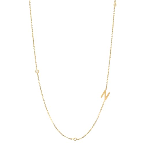 Collier alphabet en argent 925 avec pendentif lettre pour femme
