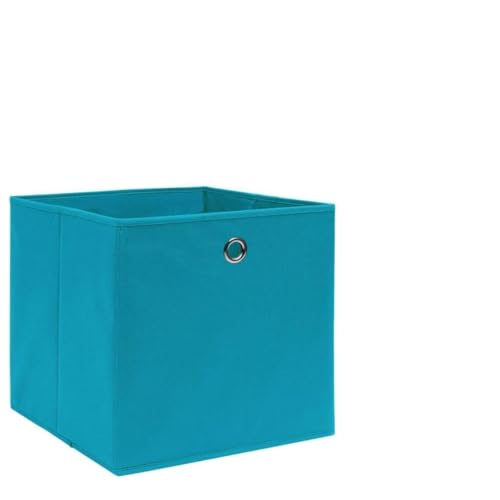 NQJIBUE Cajas de almacenamiento, 10 unidades, tela no tejida, 28 x 28 x 28 cm, color azul bebé