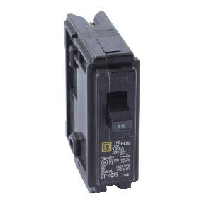 Square D Homeline Single Pole 15A Plug-On Neutral Combination Arc Fault Miniature Circuit Breaker