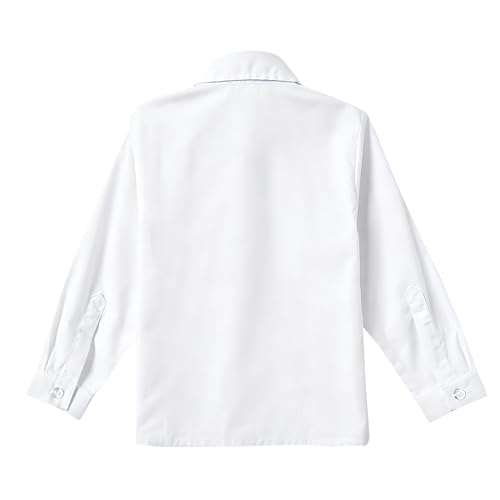Image of Boys' Formal Tuxedo Shirt Long Sleeve Black Dress Shirts with Bow Tie