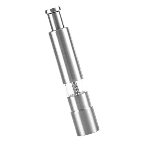 GRIRIW Molinillo De Pimienta Manual De Acero Inoxidable Molino De Especias Práctico Salero y Pimentero Diseño Compacto Para Cocinas