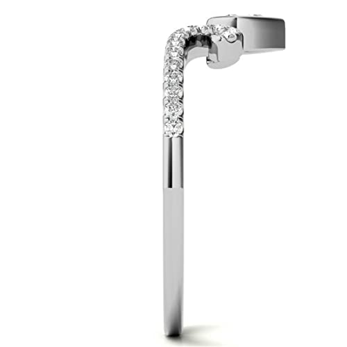 Bhumi Gems Unique Round & Pear Moissanite Wedding Band, Engagement Ring, Bridal Set, Eternity Stackable Matching Dainty Minimalist Antique Vintage Comfort Fit Handmade Jewelry Anniversary White Gold #TOP5