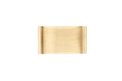 Image of Richelieu Hardware BP260637160 Teramo Collection 1 3 /8-inch (35 mm) x 13 /16-inch (20 mm) Satin Brass Traditional Rectangular Cabinet and Drawer Knob for Kitchen, Bathroom, and Furniture