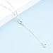 Aneneiceera Boho Crystal Pendant Silver Necklace Silver Choker Chain Vertical Y Lariat Necklace Lariat Rhinestone Drop Pendant Crystal Y Necklace Charm Fashion Wedding Jewelry Gift for Women (Silver)