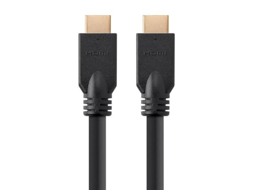 Monoprice HDMI Cable - 15 Feet - Black (No Logo) | High Speed, 4K@60Hz, HDR, 18Gbps, 26AWG, YUV 4:4:4, CL2, Compatible with UHD TV and More - Commercial Series