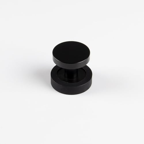 Magna-C® Magnethaken für Kleidung, Taschen und Camping | 33KG Haftkraft | Starker gummierter Wandhaken Ø32mm | Neodym Magnet mit praktischem Griff | schwarz matt