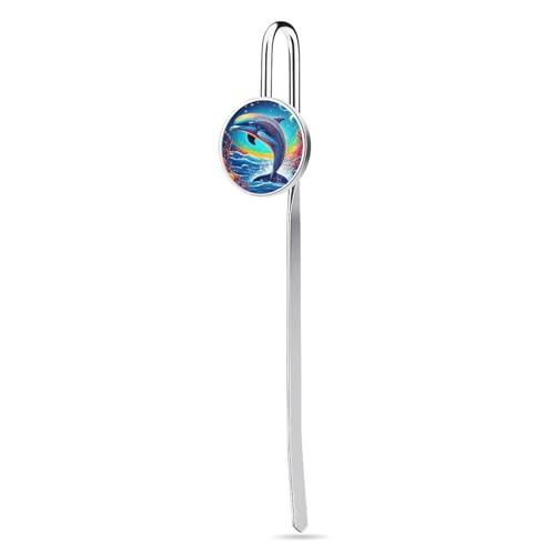 Vintage Dolphin Metal Bookmark