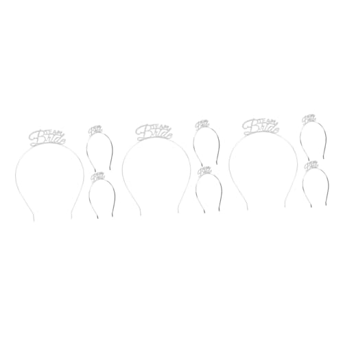 Bandeaux métalliques argentés Veemoon lot de 9 pour coiffure EVJF et accessoires de fête cheveux